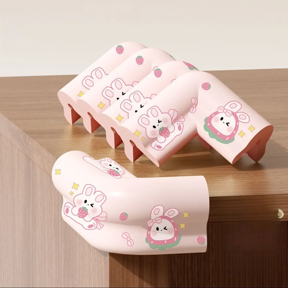 

5Pcs Cartoon Pattern Desk Edge Guard Corner Baby Safety Soft Wall Corner Protector Self-adhesive Thickend Foam Bumper Children