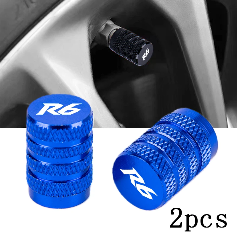 

For Yamaha R6 YZF-R6 YZF R6S YZFR6 Accessories 2pcs Motorcycle Tire Valve Stem Caps Tyre Airdust Waterproof Covers