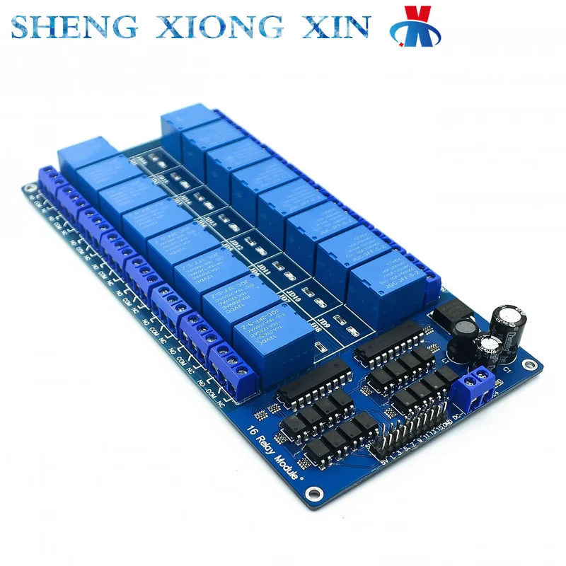 

1pcs 16-channel 5V 12V 24V Relay Module Relay Control Board With Optocoupler Protection With LM2596 Power Supply