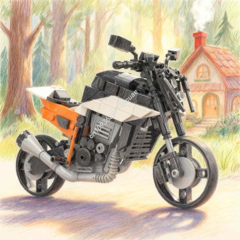 

367 шт. MOC Creator KTM Duke R 1 модель строительные блоки строительные игрушки DIY творческая идея образование рождественские подарки кирпич