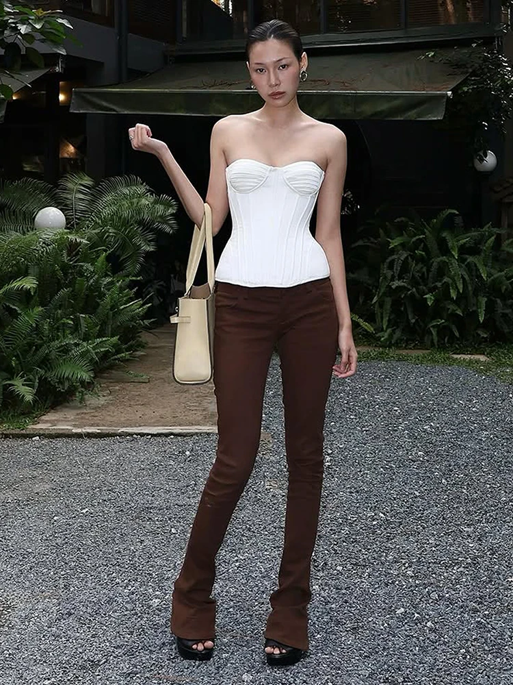 

Cutenew сексуальная шикарная майка со рюшами женская трендовая лоскутная кокетка без рукавов полуночная вечеринка клубная уличная одежда эластичный жилет