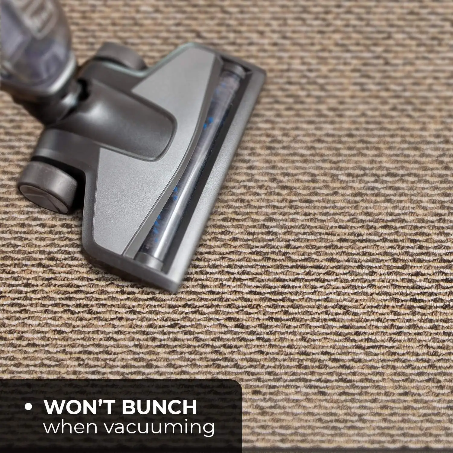 Skid-Resistant Carpet Runner - Black Ripple - 4 Feet X 27 Inches