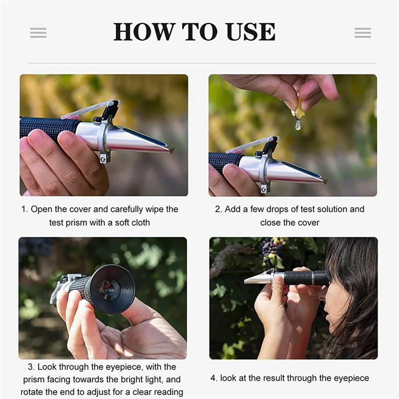 AF90-1Set RHB-90ATC Digital Digital Brix Refractometer Honey Moisture Tester Sugar Content Meter 0-90% Metal