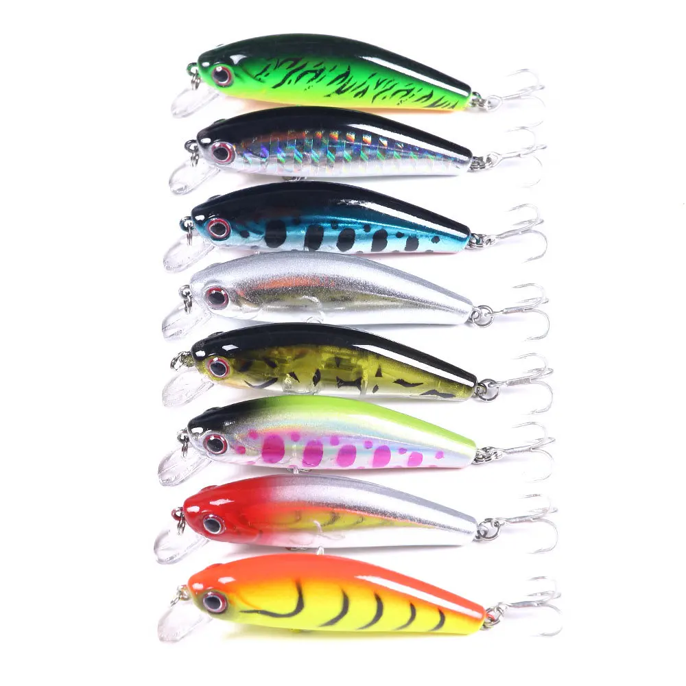 

5.5cm Wobbler 6.6g Fake Fish For Fishing Accessories Artificial Bait Set Whopper Plopper Soft Lure Spinnerbait Black Minnow Carp