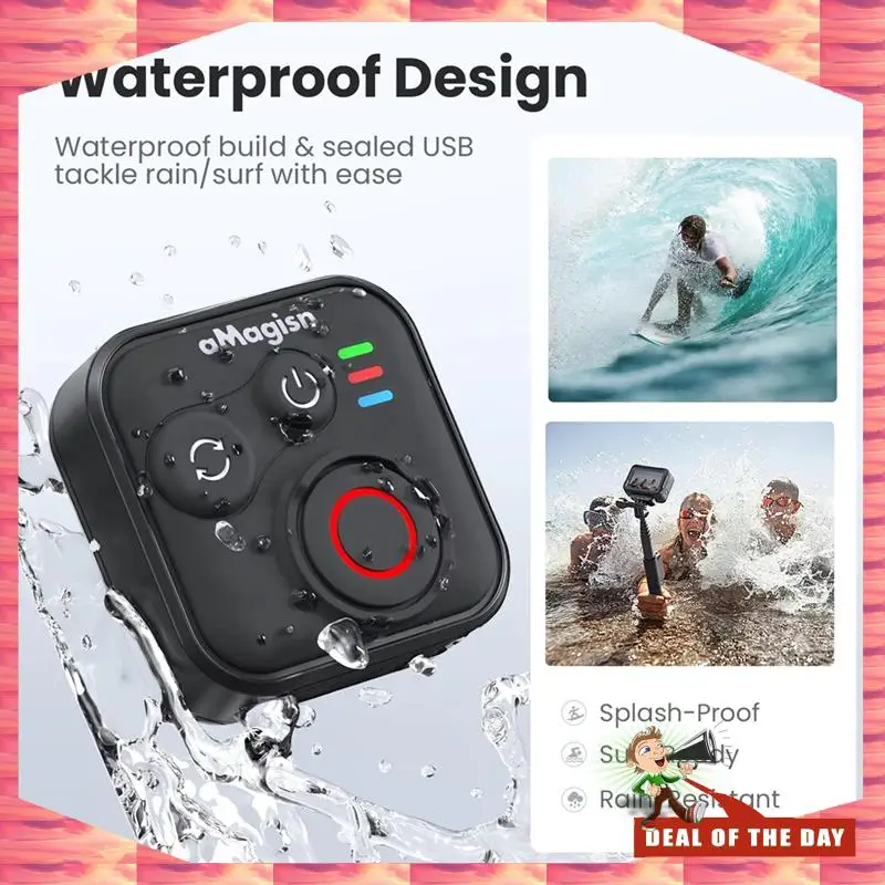 24-Hour Delivery AMAGISN Bluetooth Wireless Remote Control For Gopro Hero 13/12/10 With Wrist Strap For Sport Camera