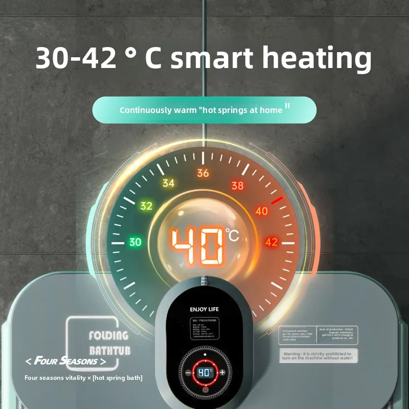 Jiashu Bath Bucket Adult Foldable Constant Temperature Heating Bath Bucket Free Installation Bathtub Children's Household Bath B