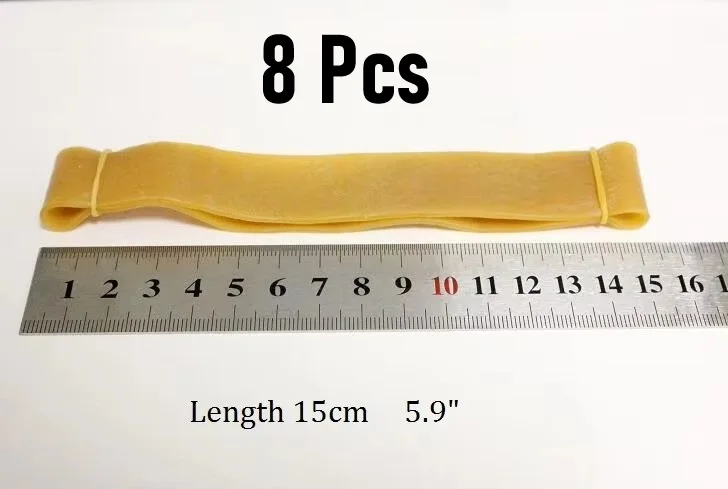 2 cm brede, stevige, bruine elastische rubberen banden, duurzaam, grote industriële verpakking, postpakket, verpakkingsband