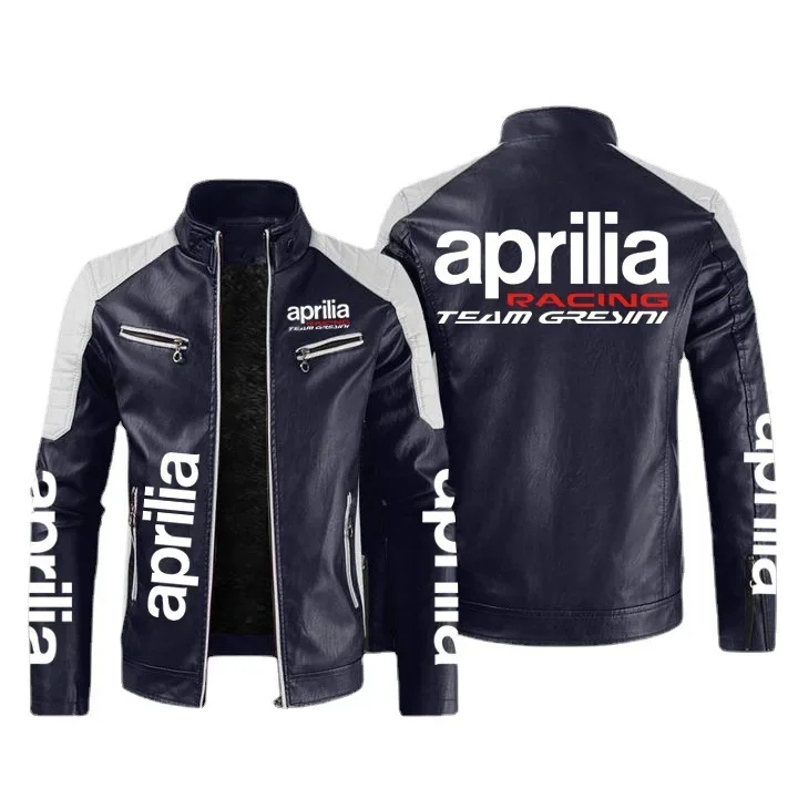 European size velvet Aprilia motorcycle jacket men\'s fashion new motorcycle autumn and winter windproof jacket