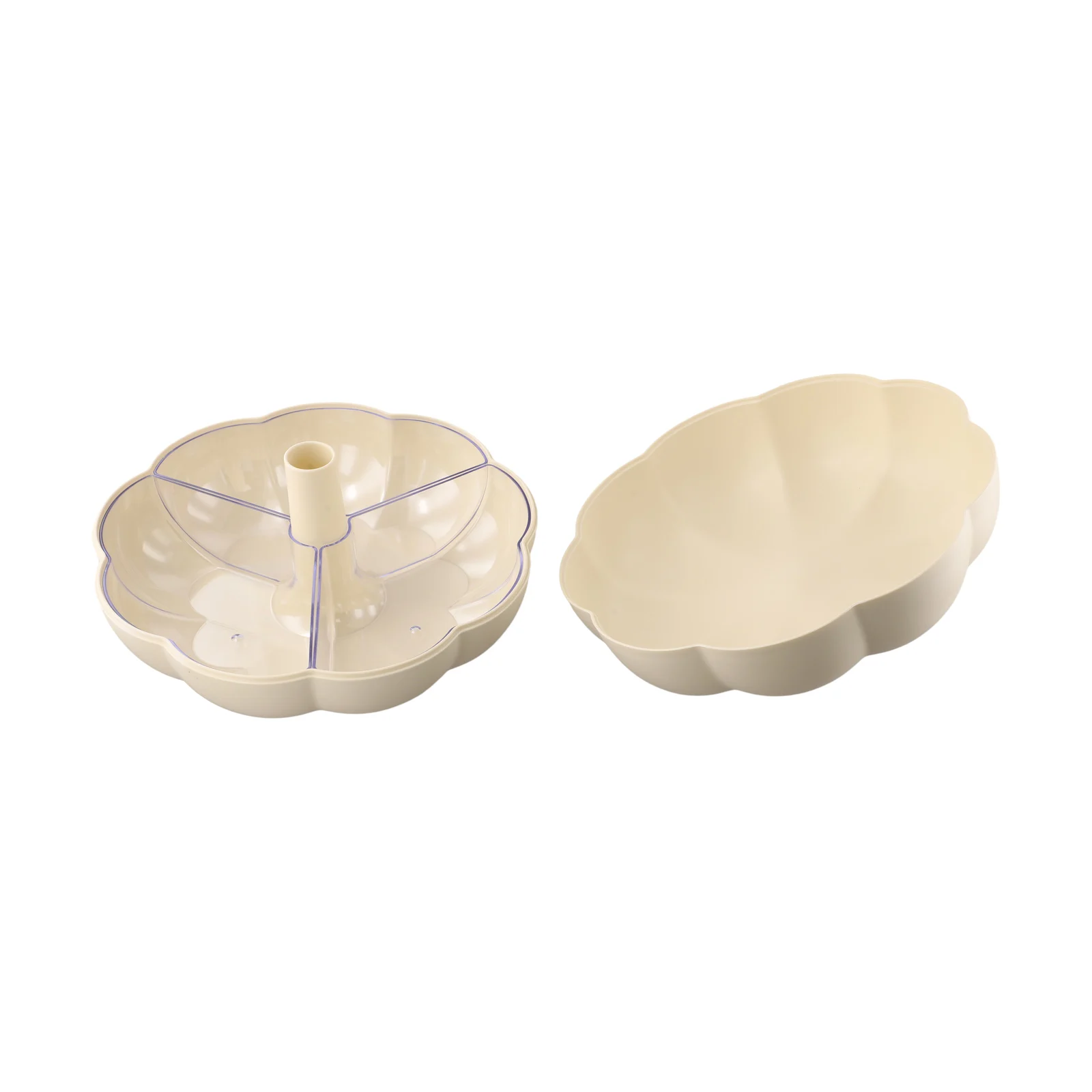 

Party Snack Holder Double Layer Snack Stand Festive Gatherings Built-in Compartments Moisture-proof PP Material