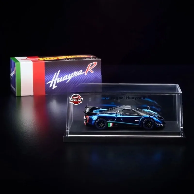 In stock 1:64 R blue crystal coffin open cover 21 alloy miniature replica vehicle model, boy toy gift, room collection statue