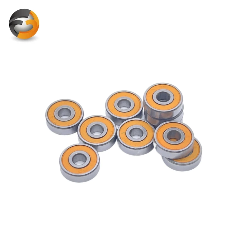 

4PCS High Quality 625RS Bearing 5*16*5 mm ABEC-7 Miniature Sealed 625-2RS Ball Bearings 625 2RS Orange Sealed