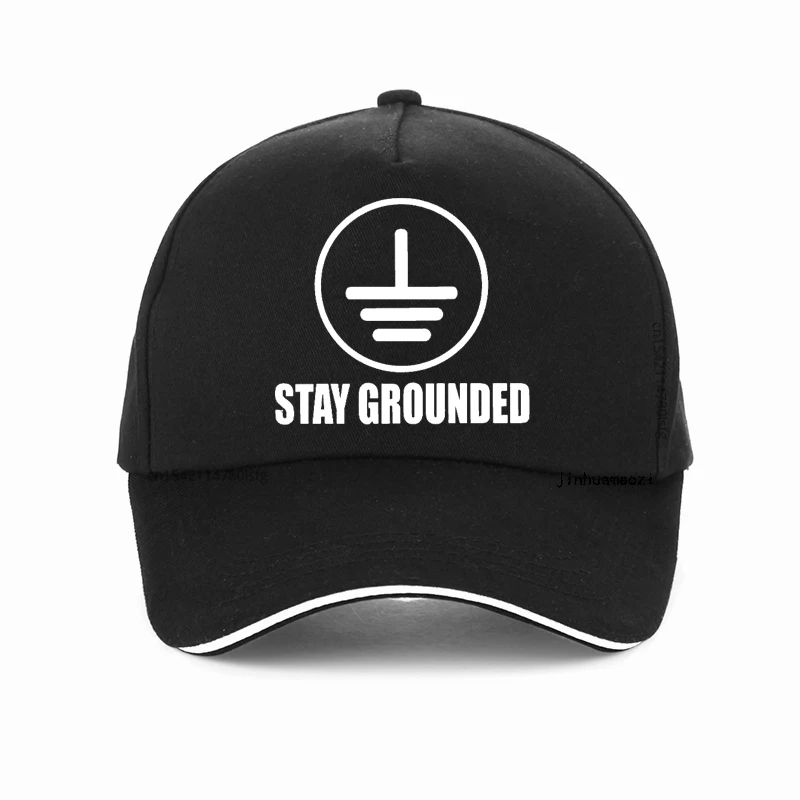 

Mens Electrician hat Stay Grounded Funny Nerd Engineer Gift Baseball Cap Normal Prevailing Man Adjustable Snapback hats gorras