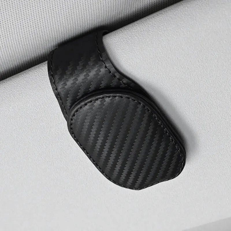 Universele Auto Auto Zonneklep Lenzenvloeistof Hanger Clip Lederen Bril Houder Magnetische Multifunctionele Auto-Accessoires Opslag