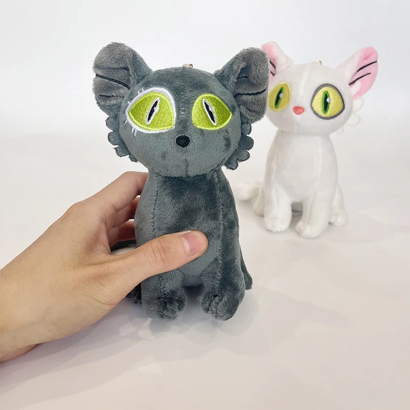 10CM Cute Anime Black and White Minister Cat Doll Plush Toy Cartoon Animal Doll Soft Plush Keychain Bag Decoration Birthday Gift
