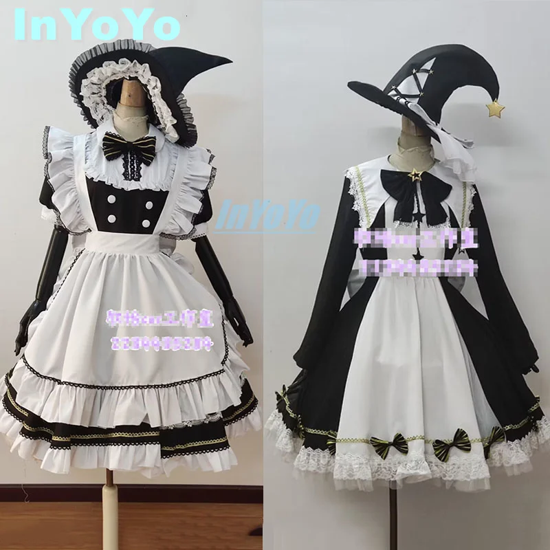 InYoYo Kirisame Marisa Cosplay Touhou Project Costume Lolita Maid Dress Uniform Demon Girl Party Outfit Hallowen Women Play Role