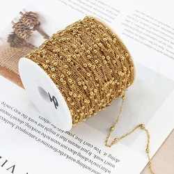 1Meter 2Meters Beads Chains Anklet Ball Stainless Steel Link Chain for Necklace Bracelet Jewelry Making DIY Crafts Accessories