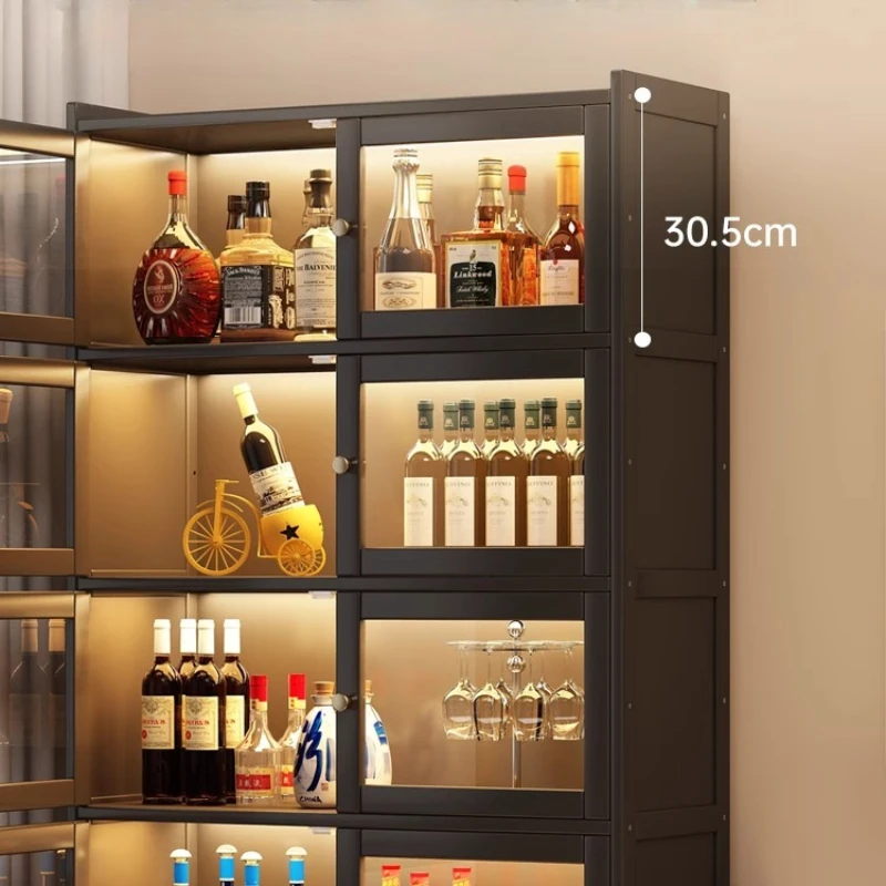 درج خزانة خزائن جانبية خزانة بار صغيرة غرفة المعيشة الفاخرة متجر مكافحة الأثاث الخشبي عرض المشروبات قبو النبيذ الكافا