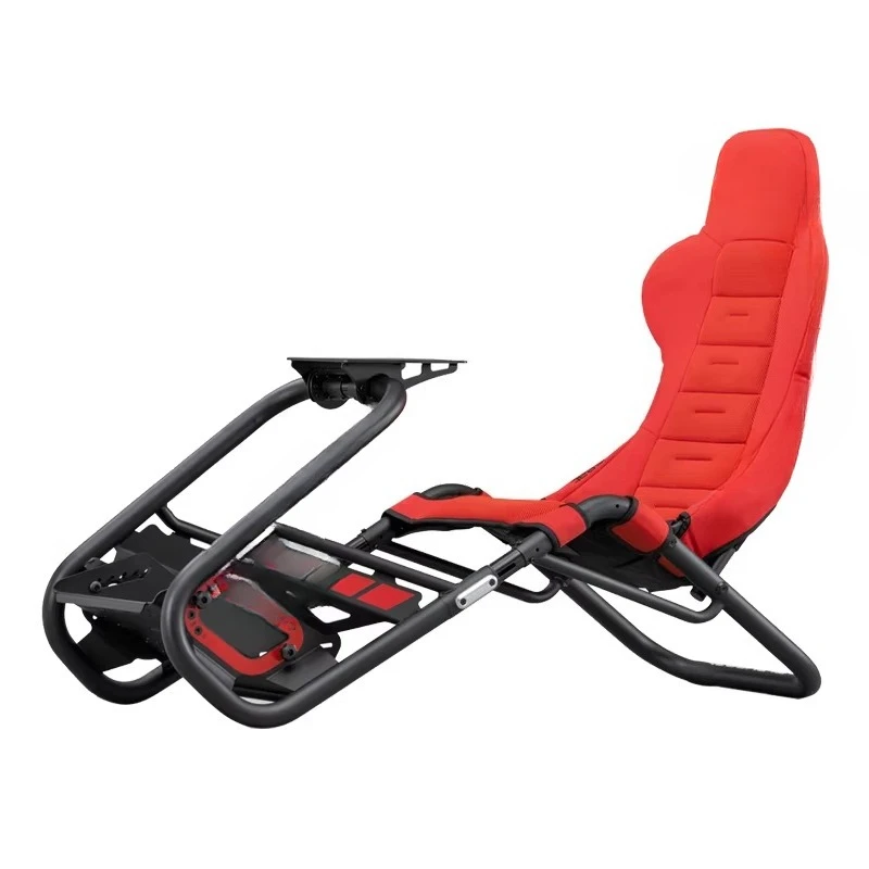 Red, racing seat, direct drive emulator stand