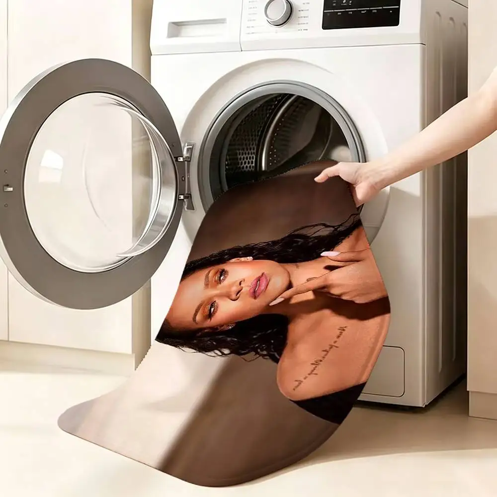 Singer R-Rihanna Floor Mat Soft Non Slip for Entry Door Bathroom Indoor Home Decorative Carpet