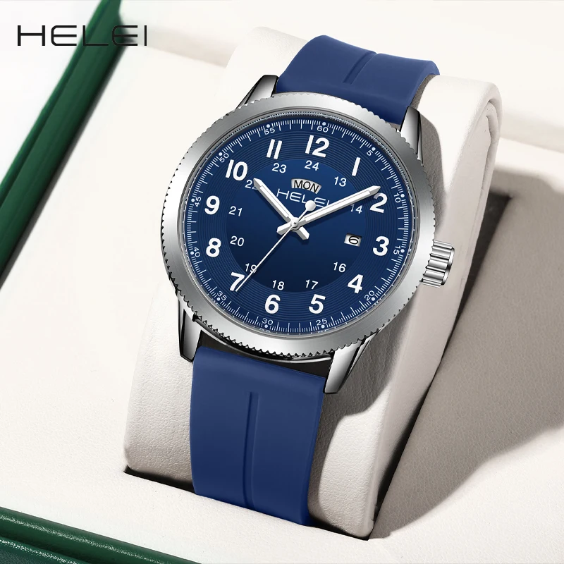 

HELEI men's watches digital dial fashion quartz wristwatch men's wristwatches watches men's authentic watches gift for men