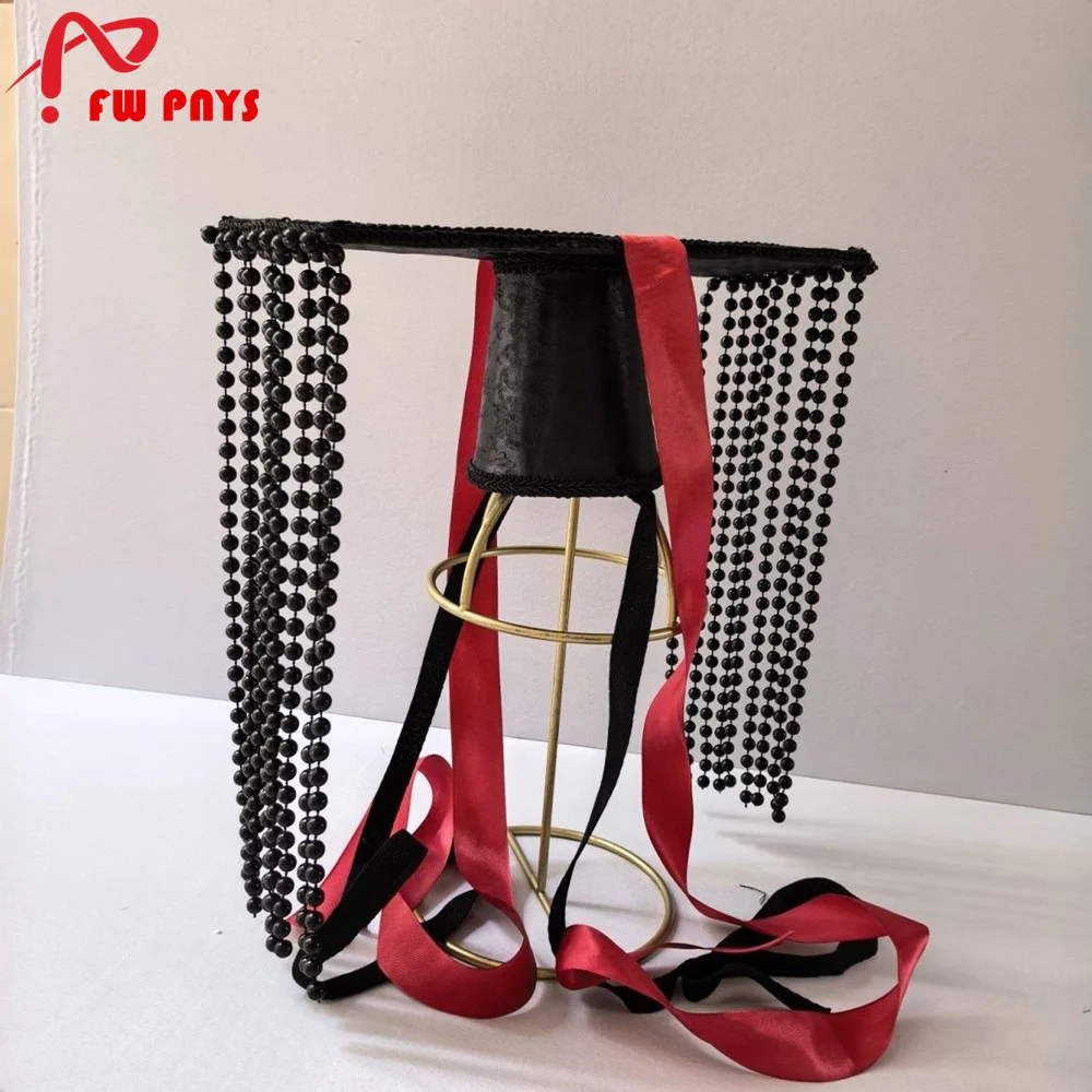 تشينغ شيوانغ قبعة للبالغين الإمبراطور الصيني القديم قبعة هالوين كرنفال مضحك تأثيري القبعات مع شرابة