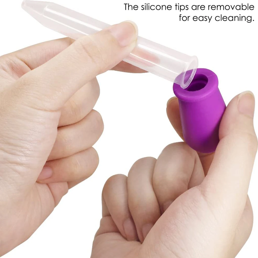 6/12Pcs Small Silicone Plastic Pipette Eye Dropper with Bulb Dropper Feeding Medicine Liquid Eye Ear Lab Experiment Toys Gift view 5