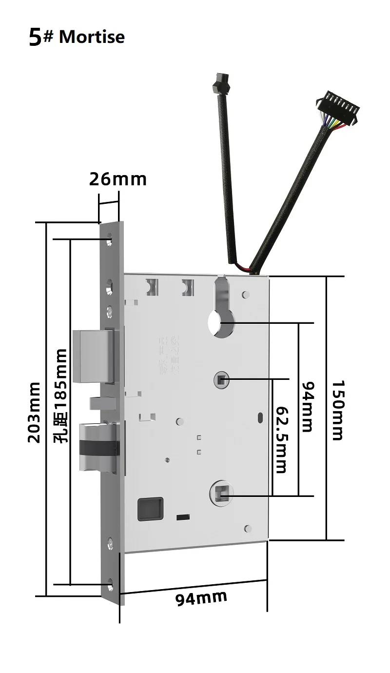 Electronic Bolt Lock New Portable RFID Card Hotel Door Lock Safety Performance Silent Tongue Fake-Locking Alarm Access Control