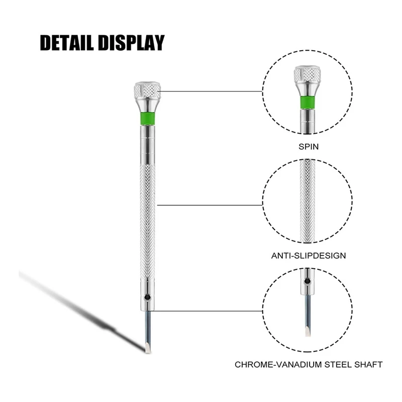 1 Set Micro-Screwdriver Kit Precision Watch Screwdriver Flathead Set For Watch Glasses Jewelry Electronic Product Repair