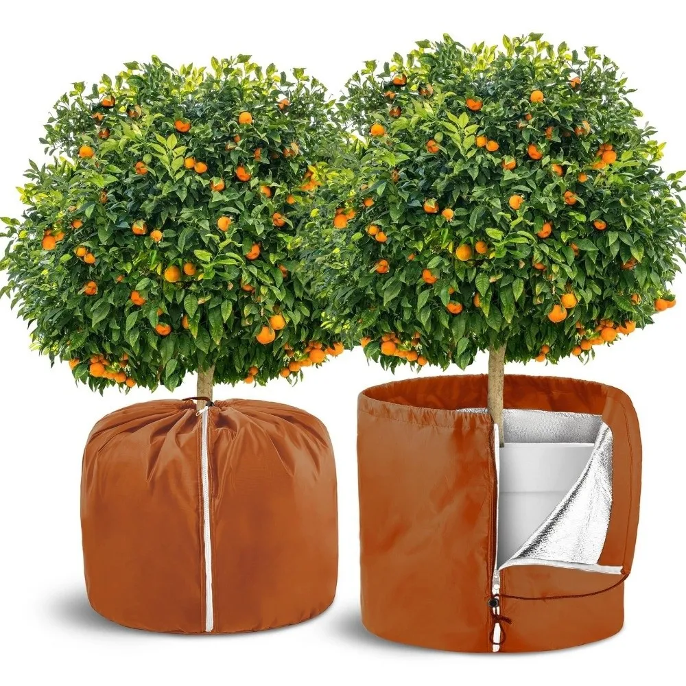 

Oxford Cloth Winter Plant Cover Waterproof With Zipper Plant Protection Cover Reusable Thermal Protection Anti-Freezing Bag