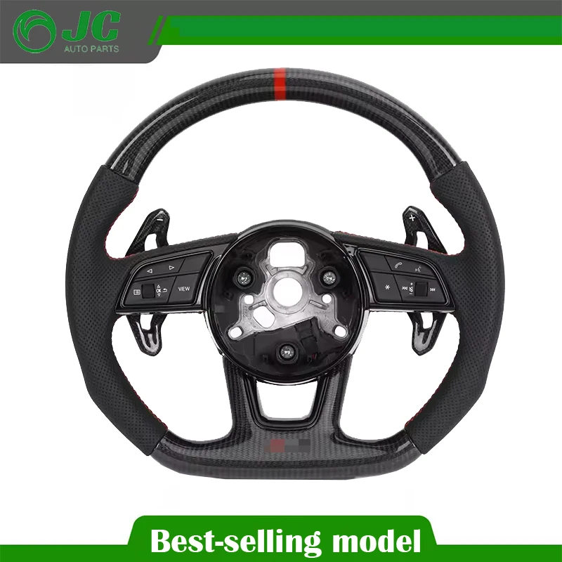 

RS Style Half Perforated Leather Carbon Fiber Steering Wheel for Audi A3 A4 A5 A6 Q8 S3 S4 S5 SQ5 RS3 RS5 RS7 8V B8