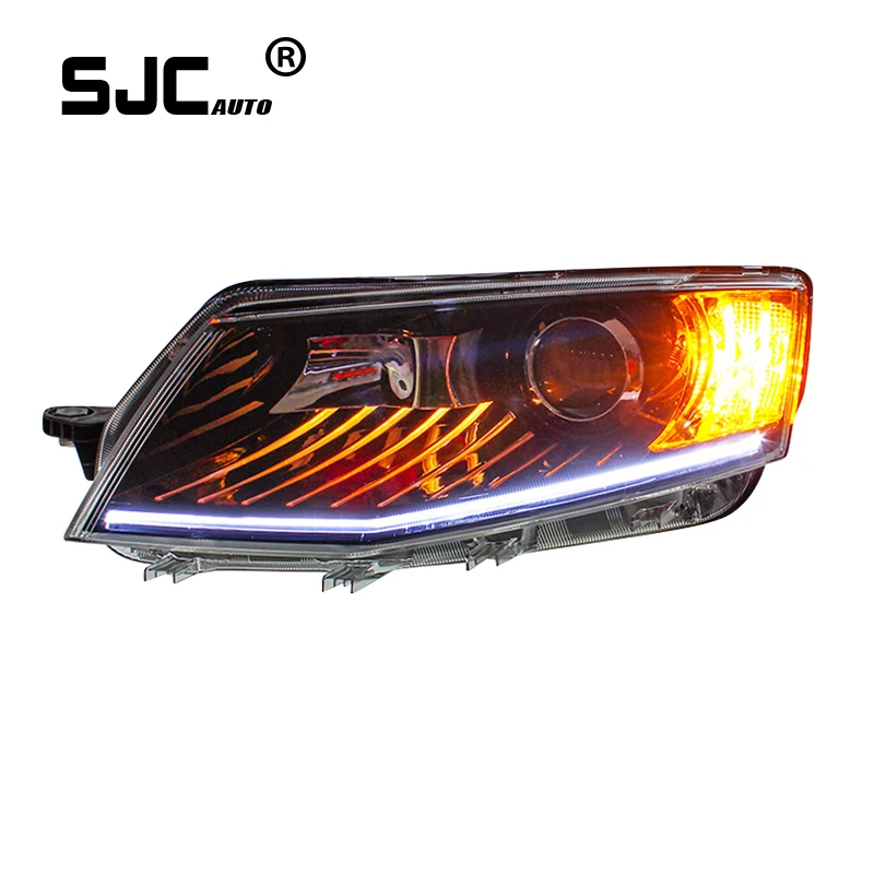 SJC Plug and Play Headlight for Skoda Octavia 2015-2017 Low High Beam Signal DRL Auto Accessories Car Parts Vehicle Body Kits