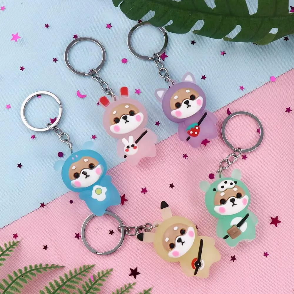 Boy Girl Gift Doll Bear Pendant Bag Key Chain Shoulder Bag Keychain Flashing Light Keychain Doll Pendant Key Rings