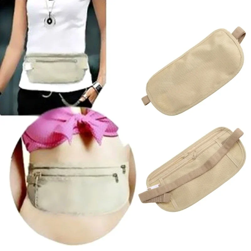 1PC Travel Money Belt  Against Invisible Theft Secret Wallet Hidden Under Clothes Belt Wallet Security Travel Pouch