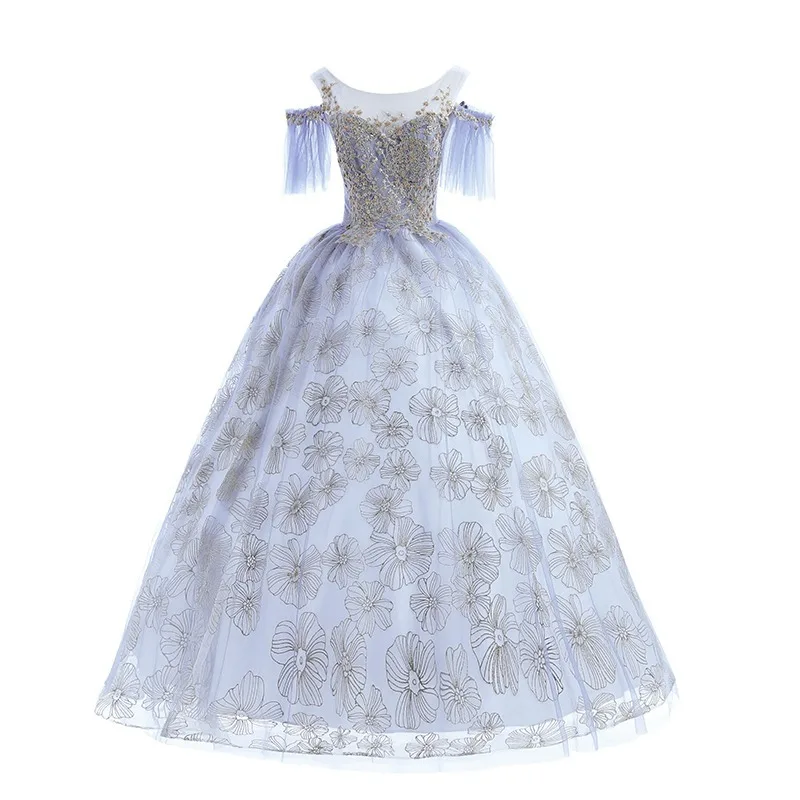 Nouvel hôte, banquet, spectacle de marche de réunion annuelle, robe d'examen d'art vocal, performance solo sur scène, jupe bouffante, robe de soirée élégante