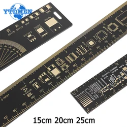 Herramienta de medición multifuncional, regla PCB de 15cm, 20cm, 25cm, condensador de resistencia, Chip IC SMD, diodo, envío gratis