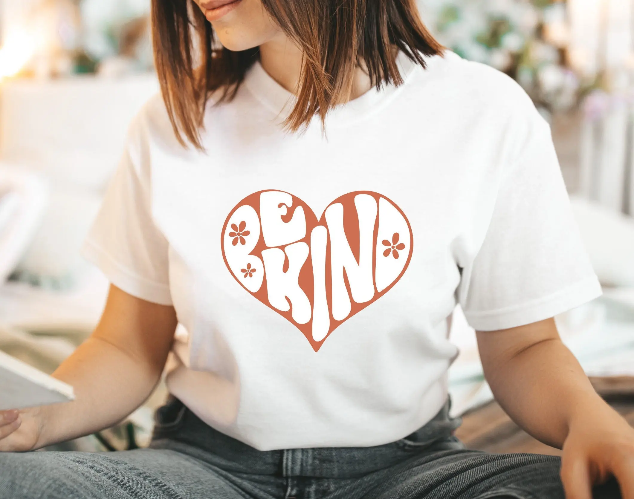 

Футболка «Будь добрым», вдохновляющая мотивационная позитивная вибрация, доброта, позитив, винтажная милая любовь