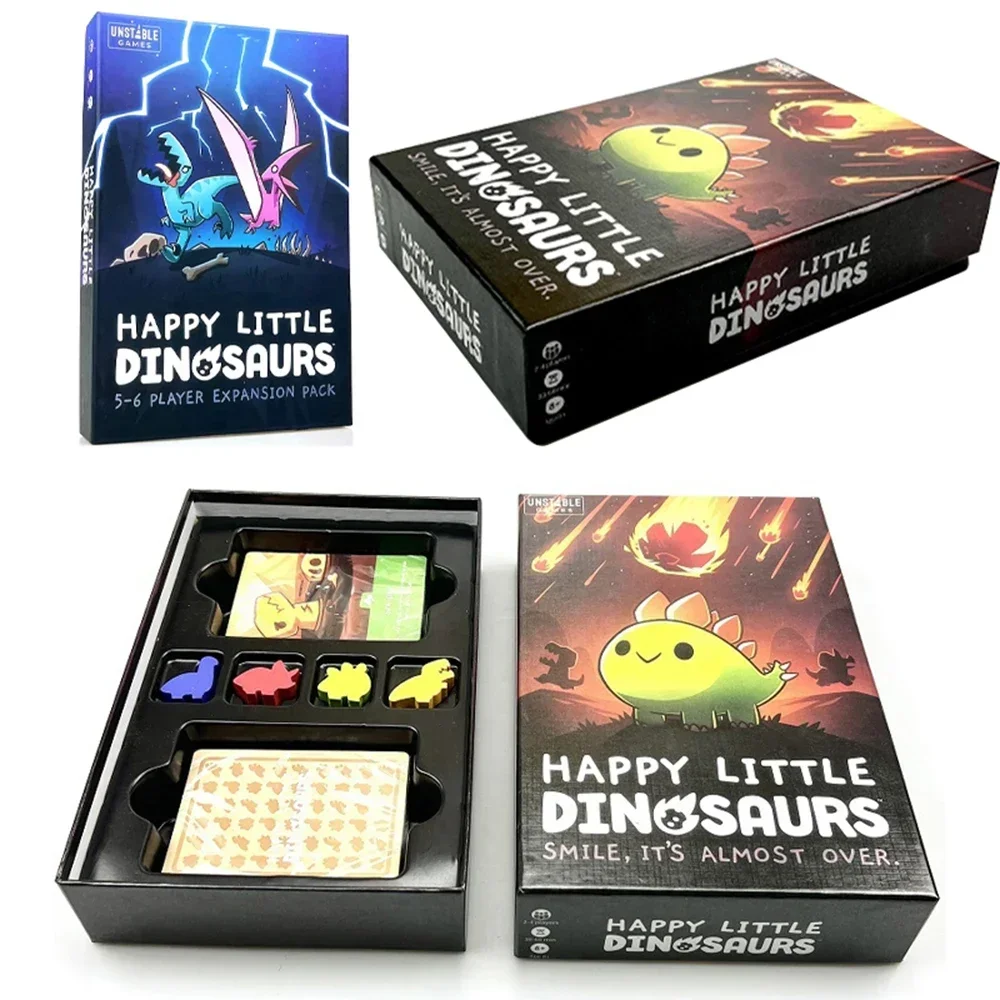 Happy Little Dinosaurs Board Game Basic Expansion Edition Reunion Camping Theme Party Game Interactive Playing Card Toy Kid Gift