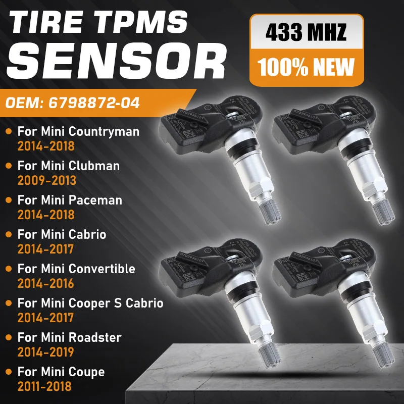 Car TPMS For Mini Countryman F60 2014-2018 Mini Clubman R55 2009-2013 Tire Pressure Sensor Mini Paceman R61 Mini F56 F57 R58 R59