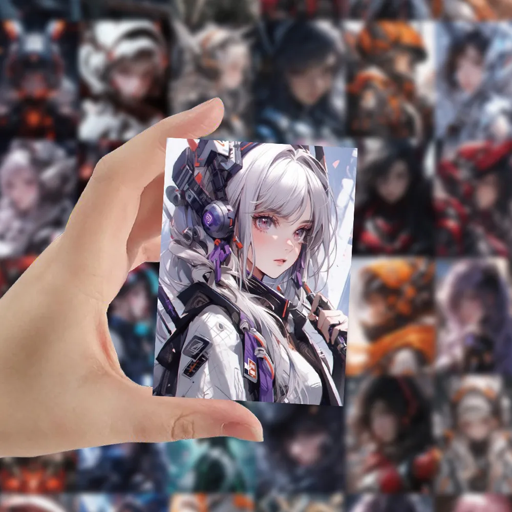 60 قطعة من ملصقات Mecha Girl - ديكور مستوحى من الخيال العلمي لمشاريع الهواتف وأجهزة الكمبيوتر المحمولة متجر AnimeWorlds