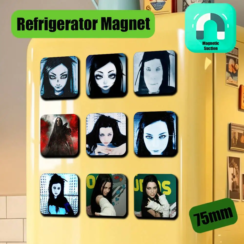 For Sanctuary Fallen Amy Lee Evanescence Refrigerator Magnets Metal Icebox Cabinet Custom Fridge Magnetic Decoration Gift