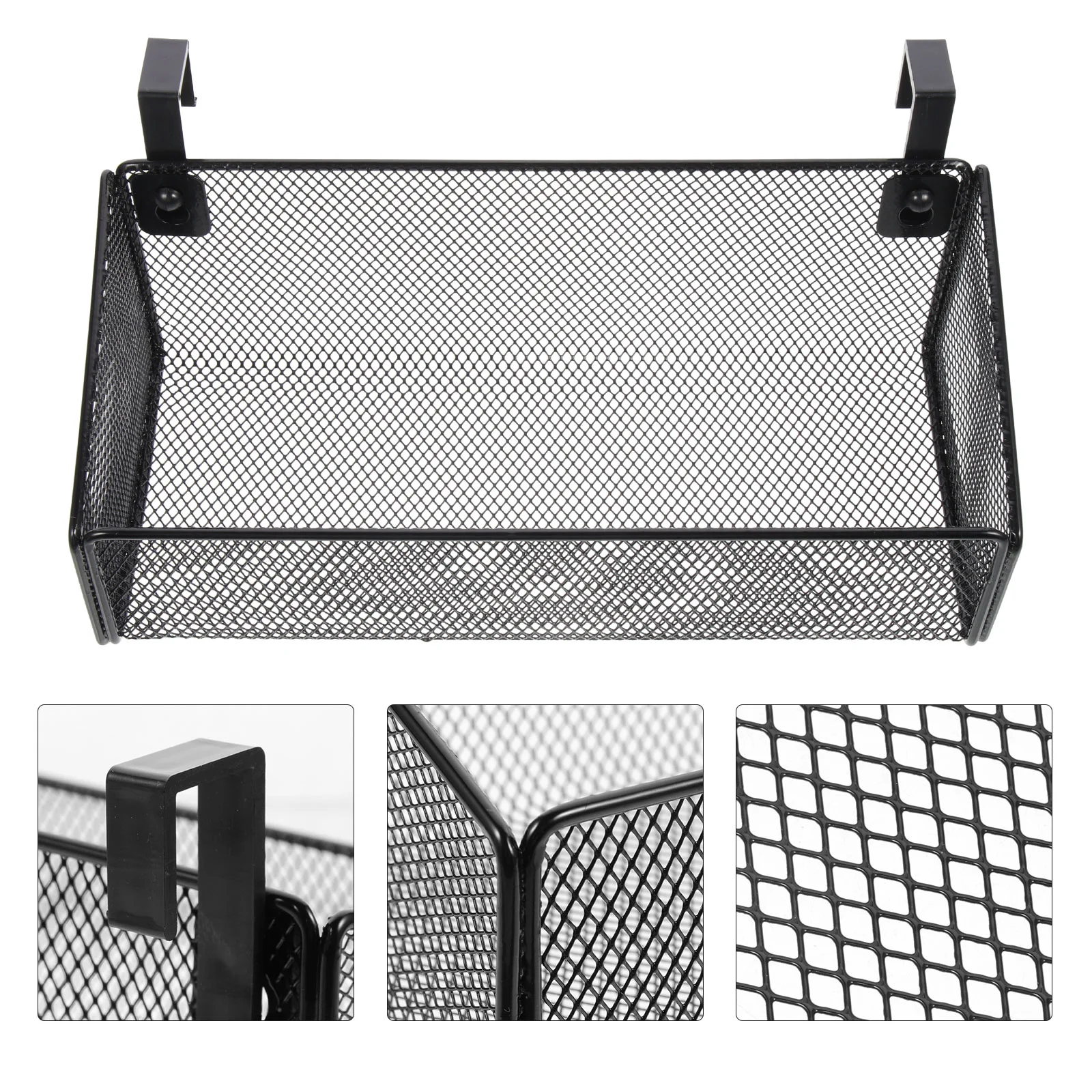 

Bedside Hanging Basket Sundries Storage Metal Dormitory Supplies Holder for White Bedframe