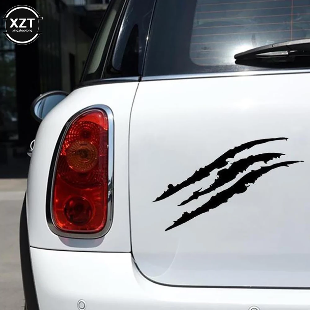 Three Ratels FTZ-1224#Funny Car Sticker Reflective Monster Scratch Stripe Claw Marks Car Auto Headlight Decoration Vinyl Decal