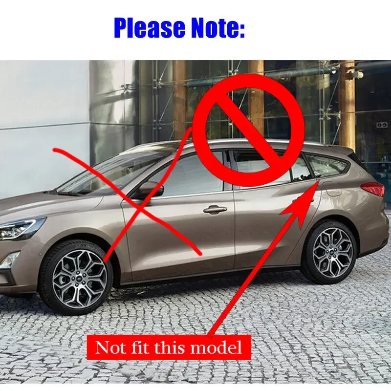 لفورد فوكس 2019-2023 سيدان هاتشباك سيارة كوة خلفية نافذة الجانب مصراع غطاء الكسوة ملصق تنفيس مغرفة ABS ألياف الكربون السيارات