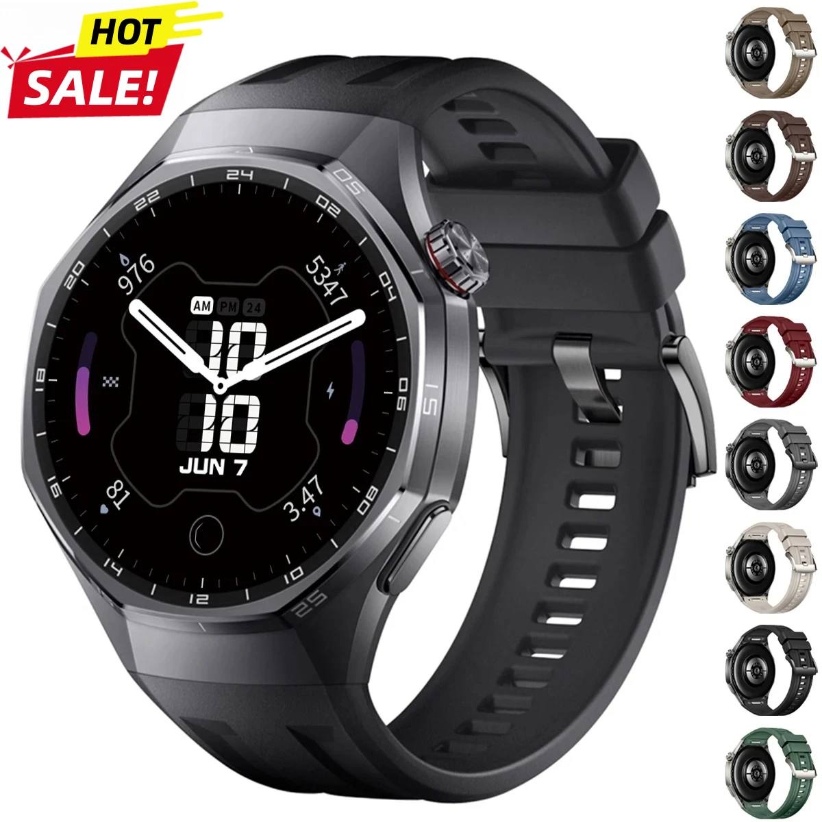 �y�Z�[�����z�I���W�i���f�U�C�� EasyFit �V���R���X�g���b�v Huawei Watch GT6 Pro 46mm�p �N�C�b�N�����[�X�����o���h Huawei GT6 Pro Sport Correa�Ή�