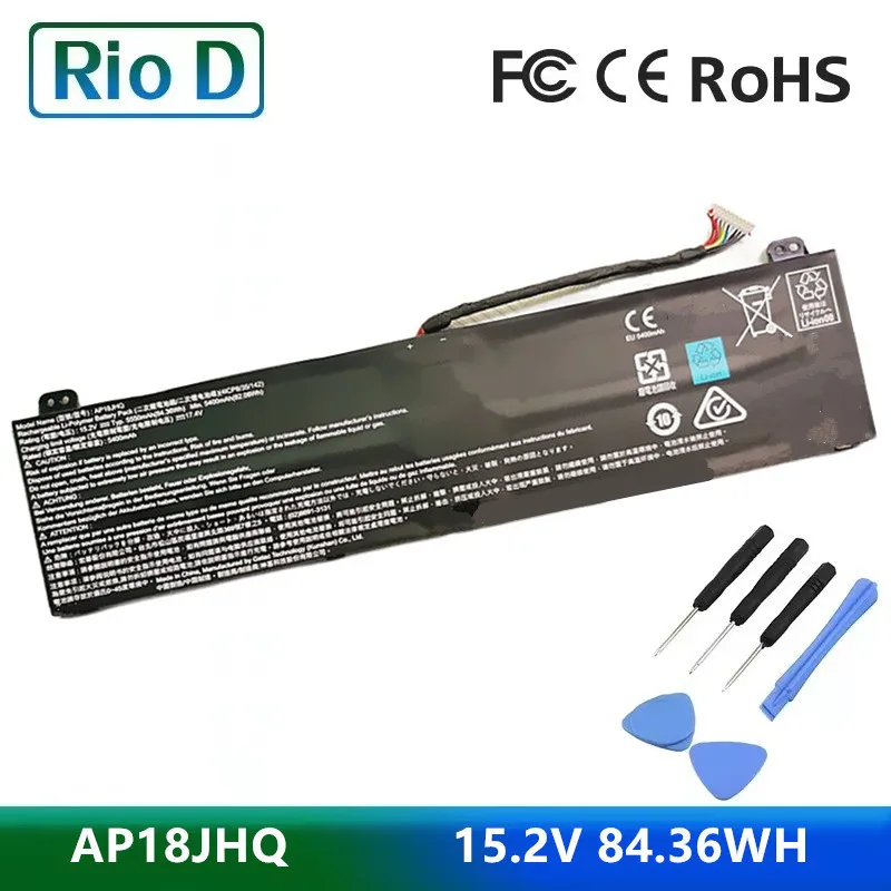 AP18JHQ 15.2V 84.36Wh  NEW Laptop Battery For Acer Predator Triton 500 PT515-51-502R ConceptD 7 CN715-71 Batteries