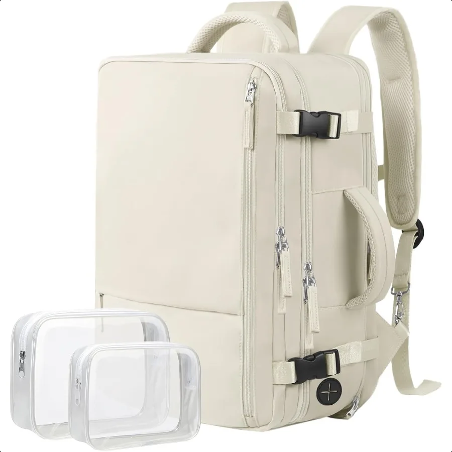

Extra Large Travel Backpack 40L for Women Beige