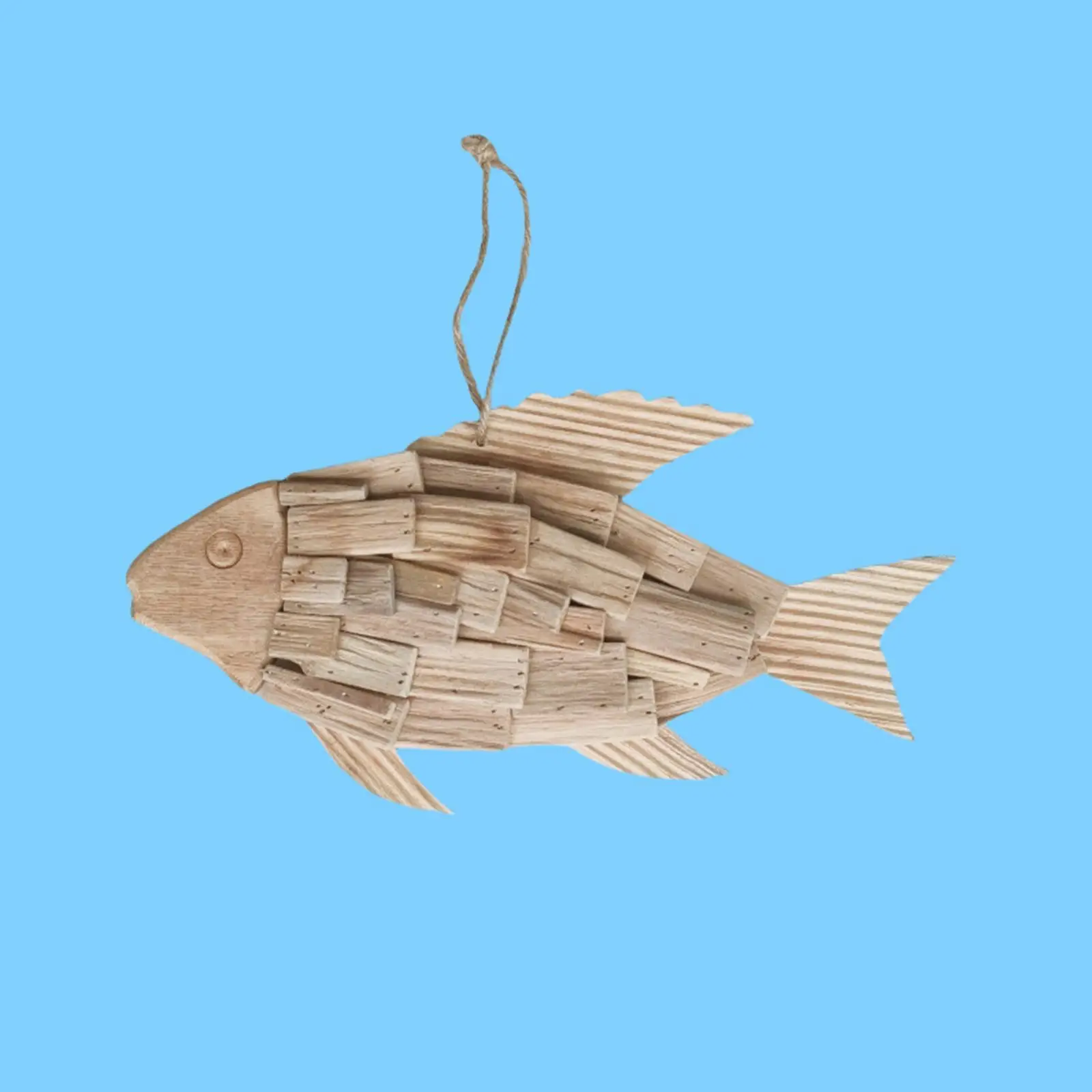 Wood Hanging Fish Rustic Decor Wall Hanging Fish Pendant Wooden Hanging Fish for Porch Doorway Home House Indoor Living Room