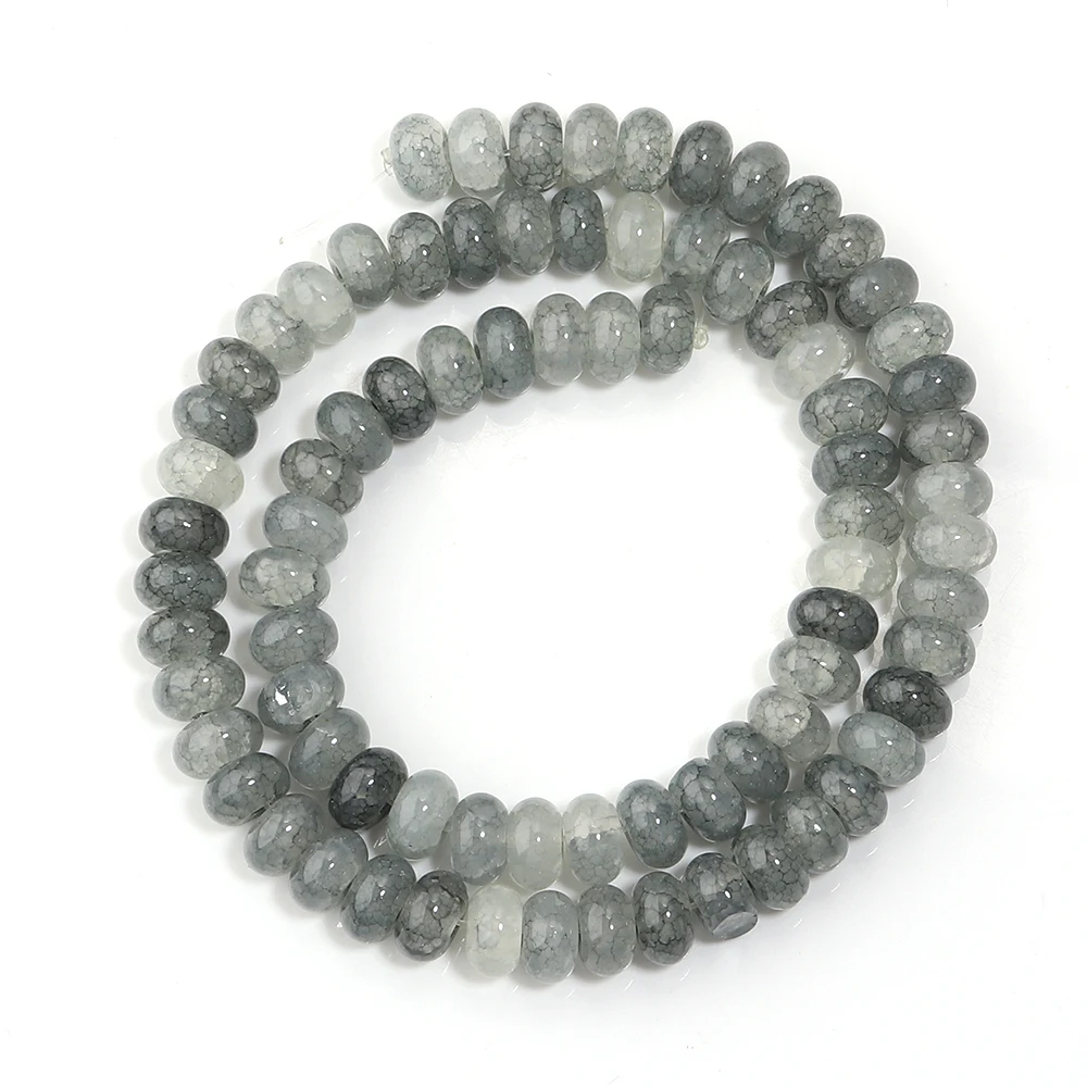 5x8mm Colorful Rondelle Glass Beads Loose Spacer Flat Round Abacus Jade Beads For DIY Charms Bracelet Necklace Decor Accessories image 3