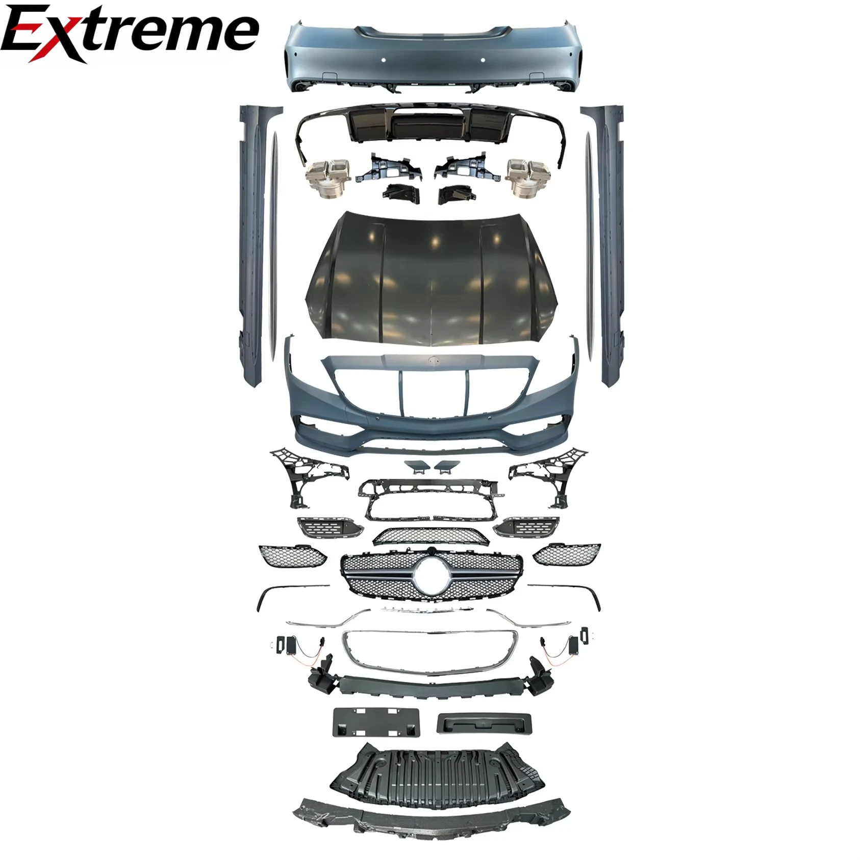 Automotive to W218 CLS63 AMG Style Front Rear Bumpers Body Kit for Mercedes-Benz 13-17 CLS-Class Norma