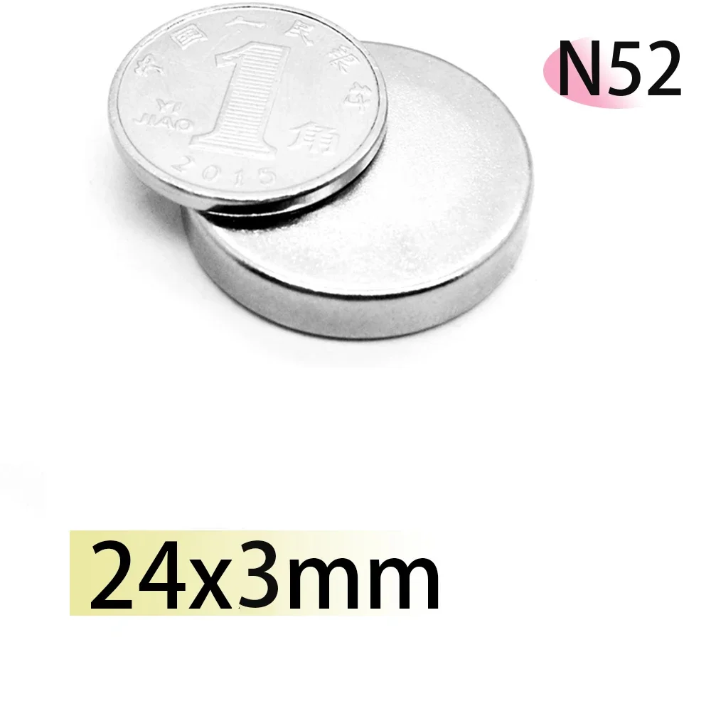 N52 24x3  Magnet 24*3 Strong Disc Neodymium Ebike Strong Rare Earth Round Scooter Neodymium Motor Generate Search Fridge